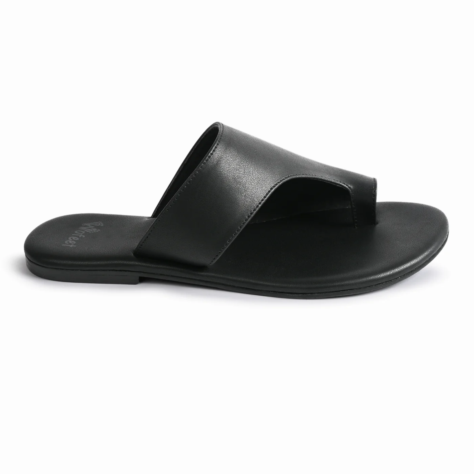 Amalfi Black Flat Sandals For Women - Image 3