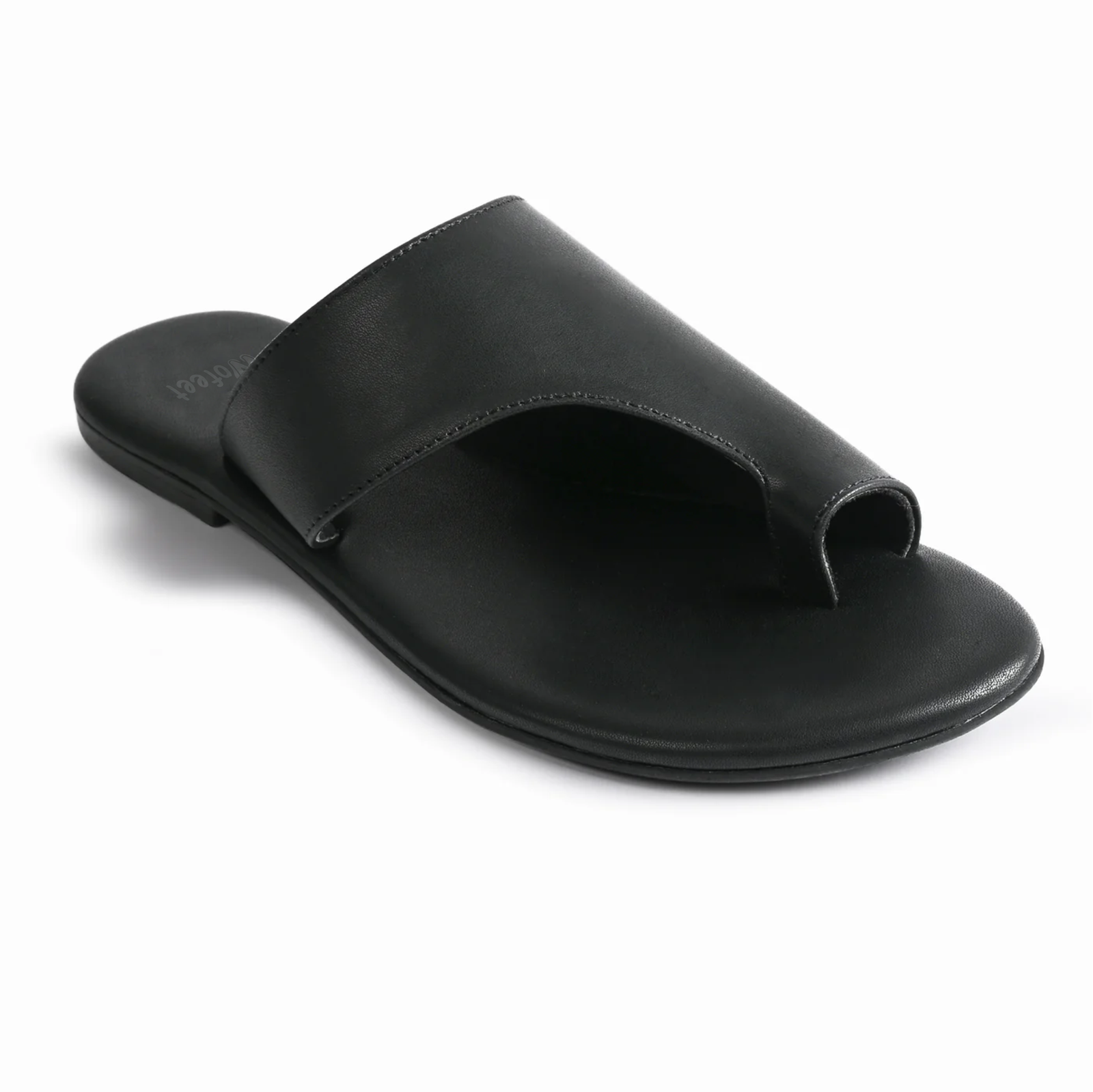 Amalfi Black Flat Sandals For Women - Image 4