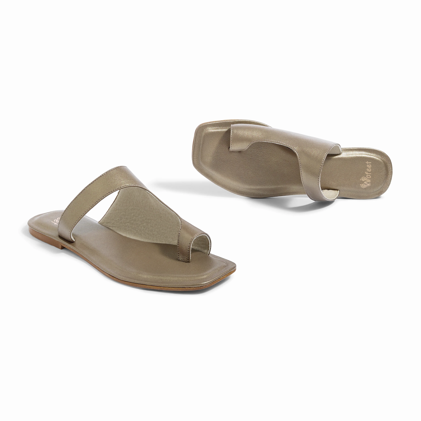 Amalfi Bronze Flat Sandals For Women - Image 2