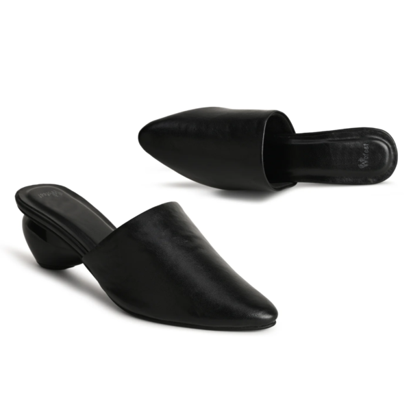 CobbleX Black Mule Heels For Women - Image 2