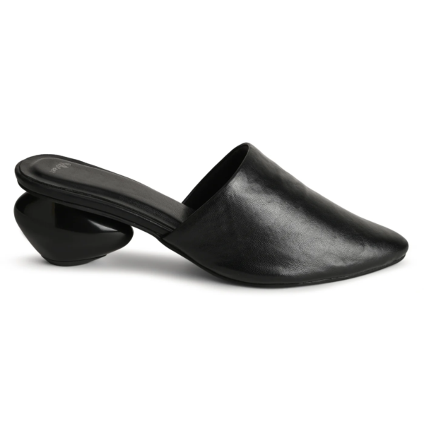 CobbleX Black Mule Heels For Women - Image 4