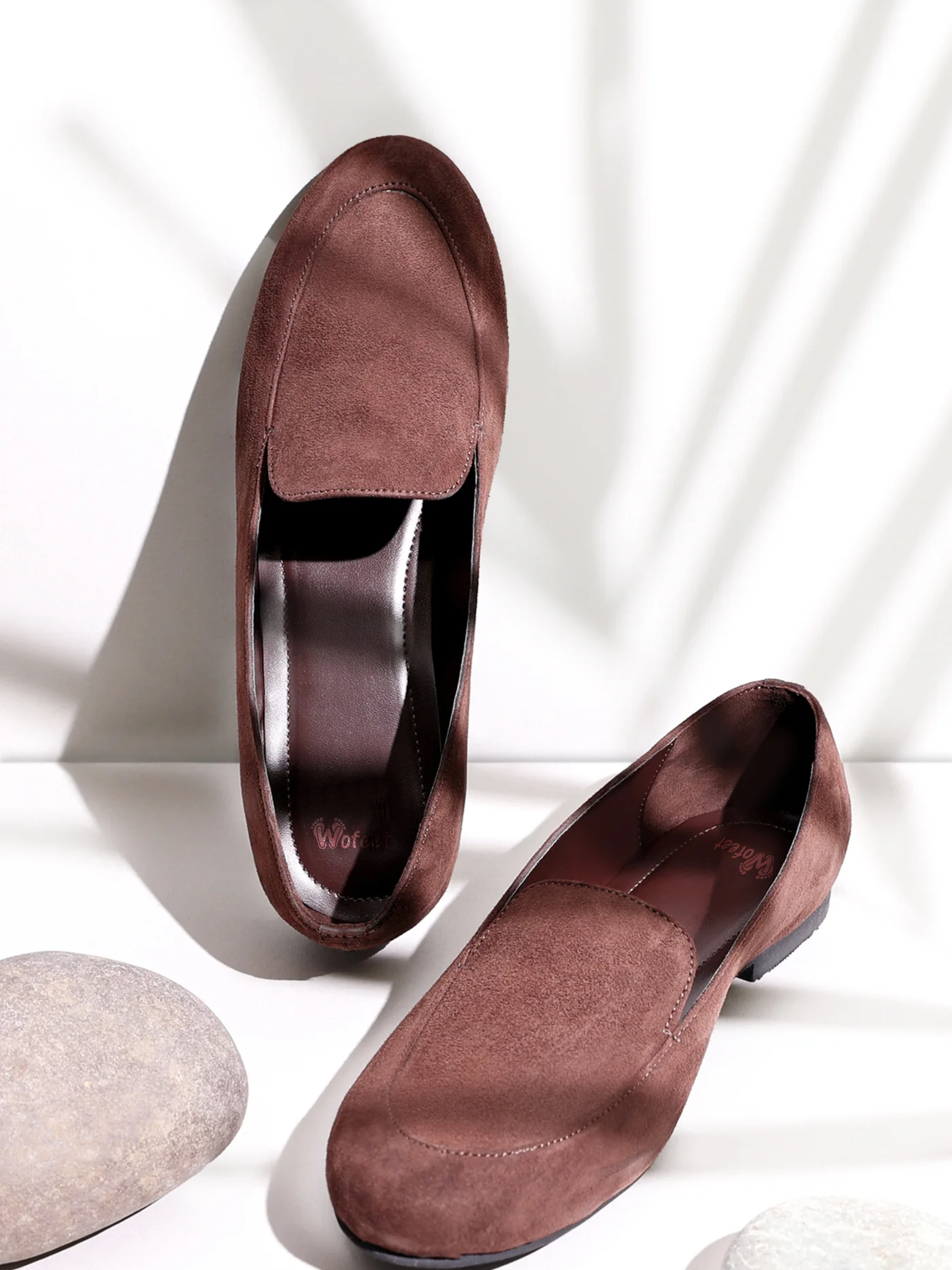 Olivia Brown Suede Loafers For Women - Image 2