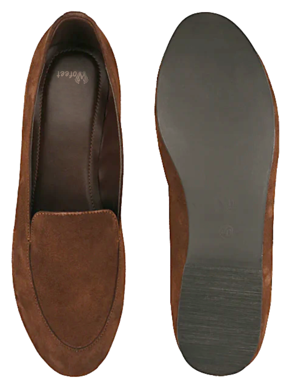Olivia Brown Suede Loafers For Women - Image 4
