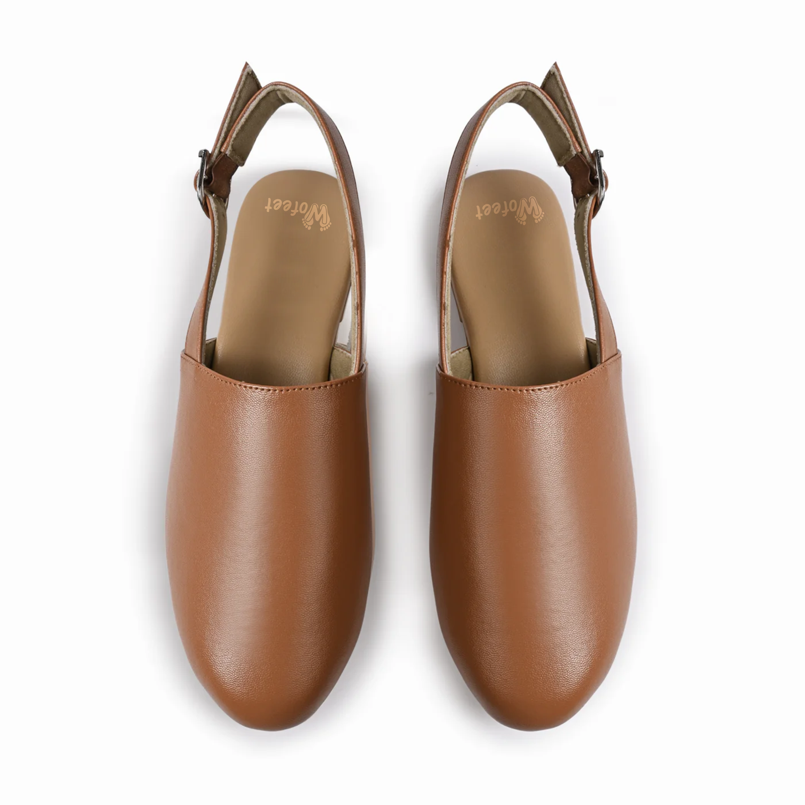 Palermo Tan Flat Sandals For Women - Image 2