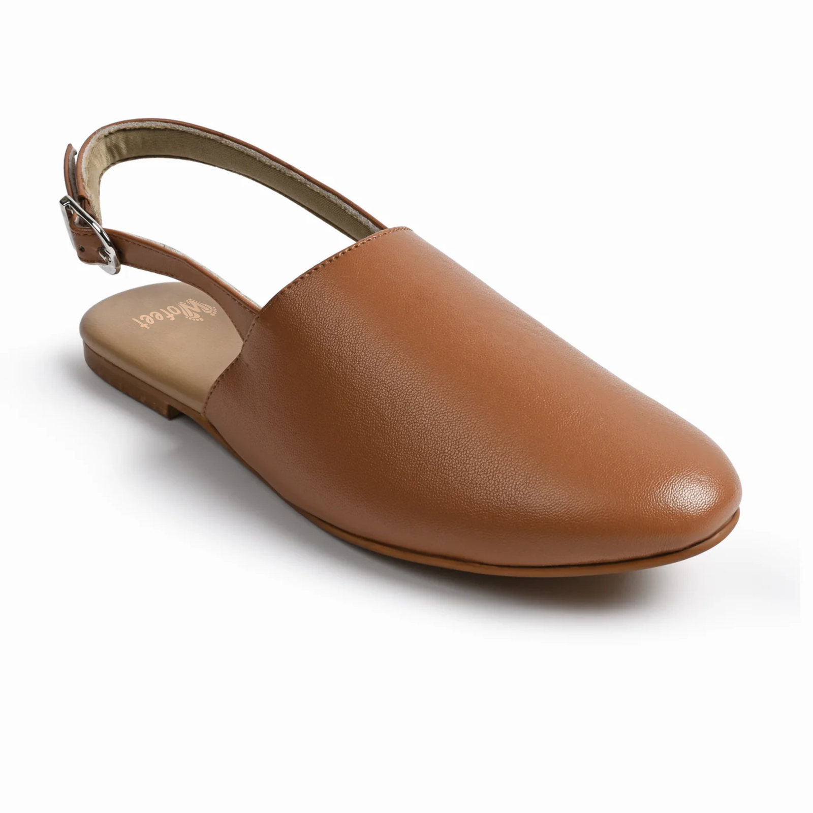 Palermo Tan Flat Sandals For Women - Image 4