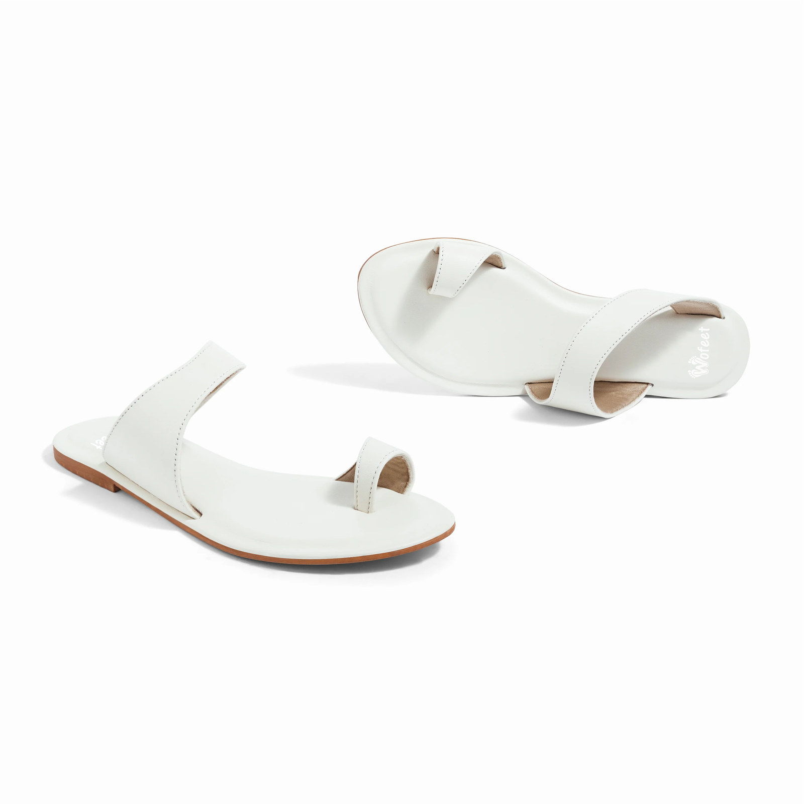 Pisa Ivory Flat Sandals For Women - Image 2