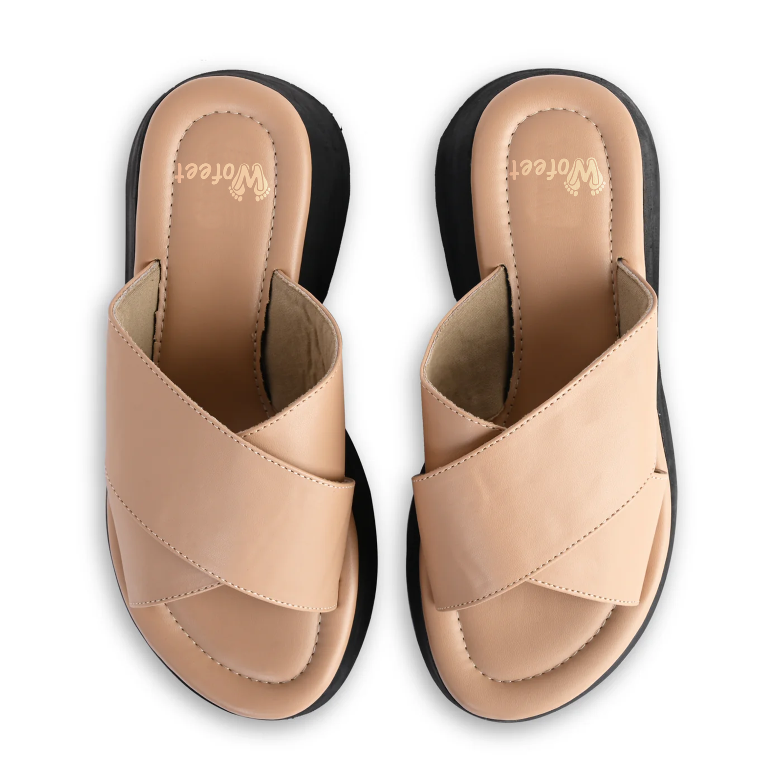 Siena Nude Platform Sandals For Women - Image 2