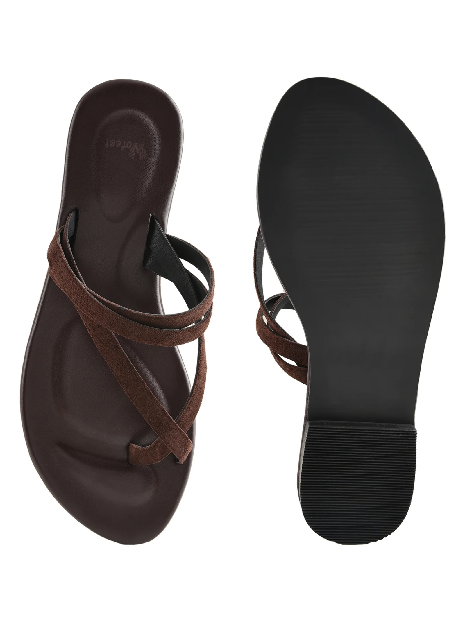 Sienna Brown Flat Sandals For Women - Image 3