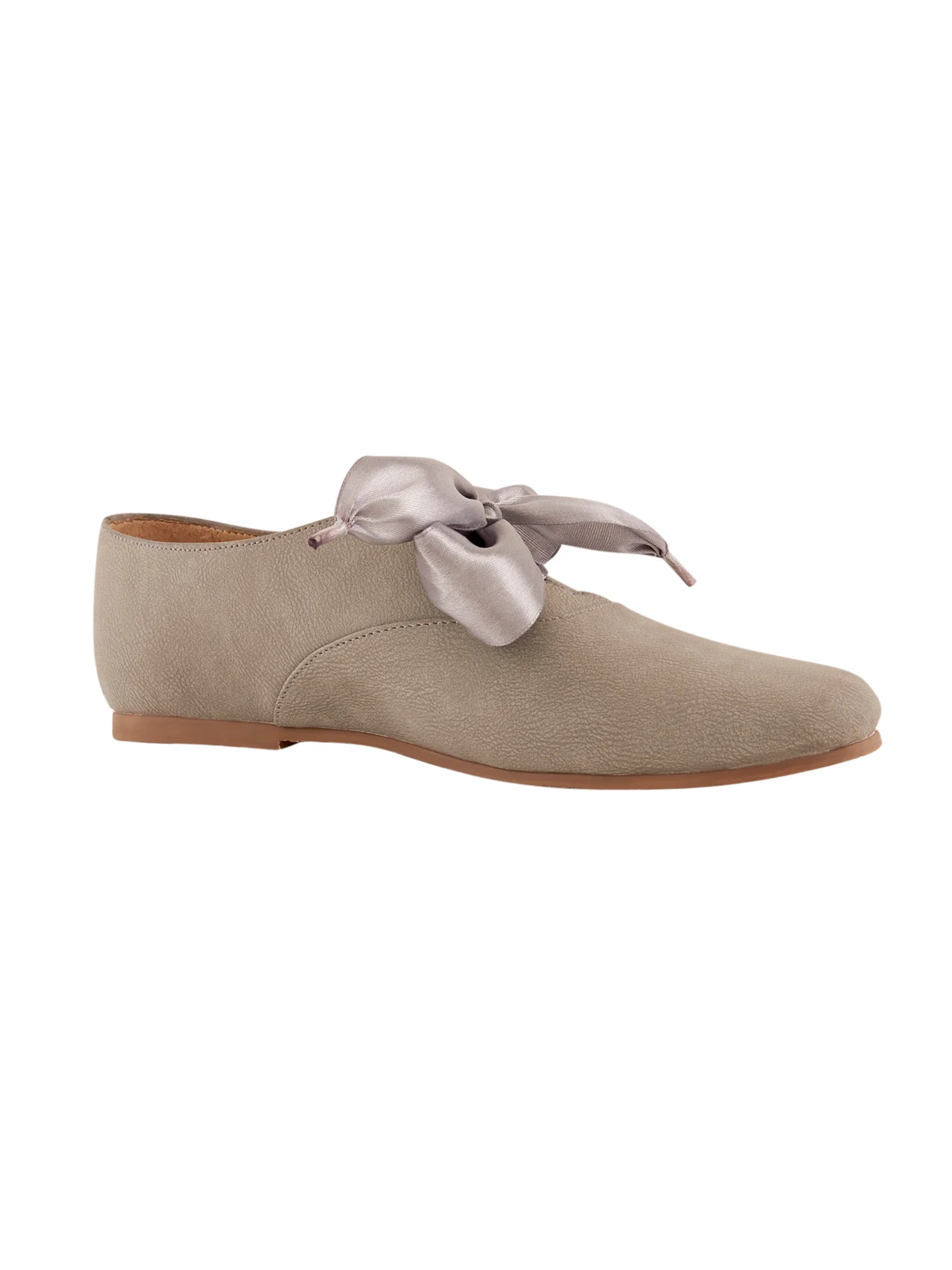 Freya Grey Derby Shoes With Bow Laces For Women - Image 5