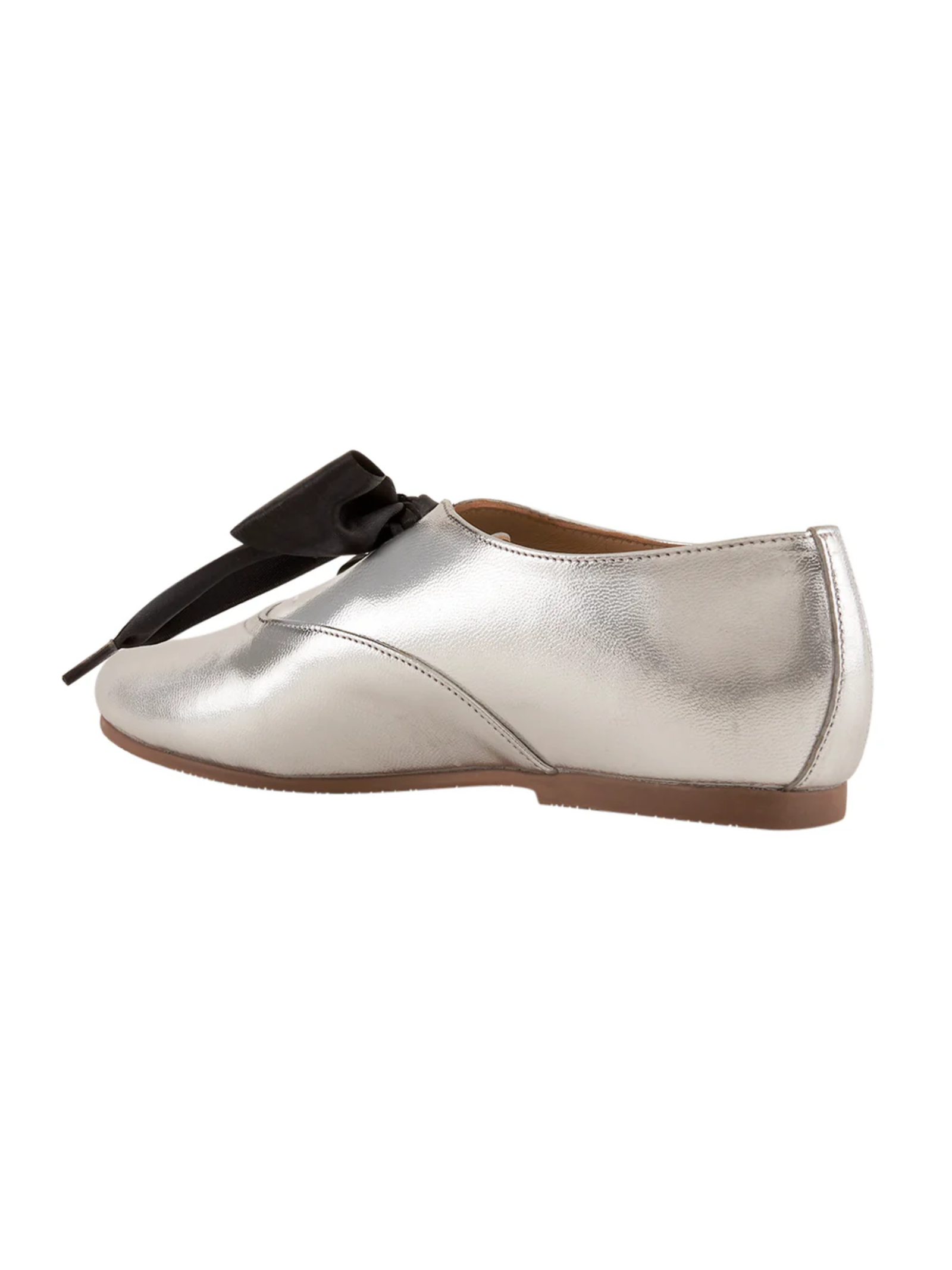 Freya Silver Derby Shoes With Bow Laces For Women - Image 5